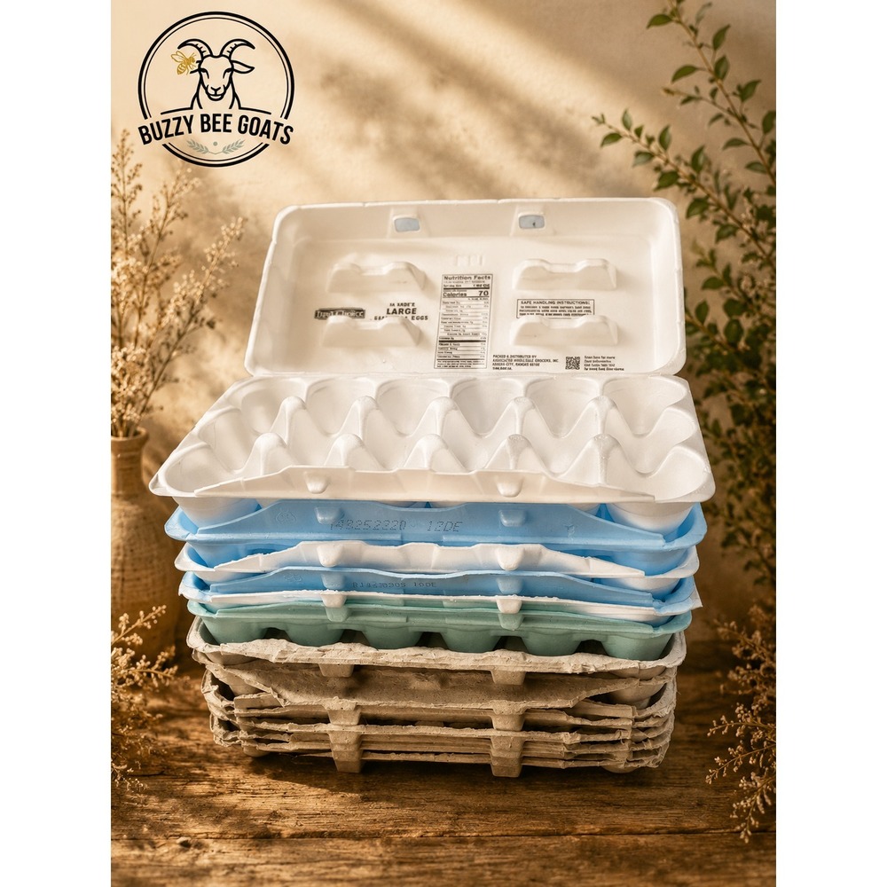 EGG CARTON LOT 15 MIXED PAPER PULP STYROFOAM CHICKEN FARM SUPPLIES